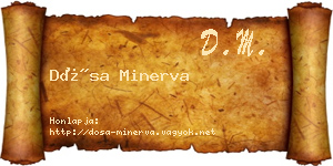 Dósa Minerva névjegykártya